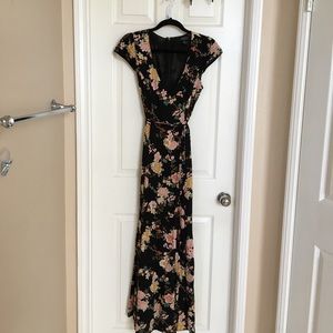 Floral Romper Maxi Dress